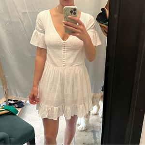 Sabo skirt white cotton dress